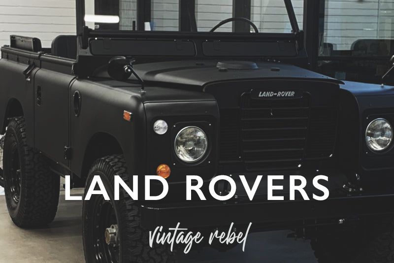 Vintage Rebel Land Rover Banner