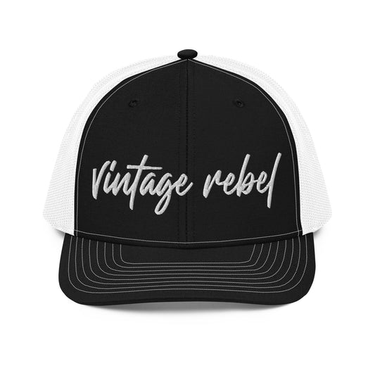 Vintage Rebel trucker cap black