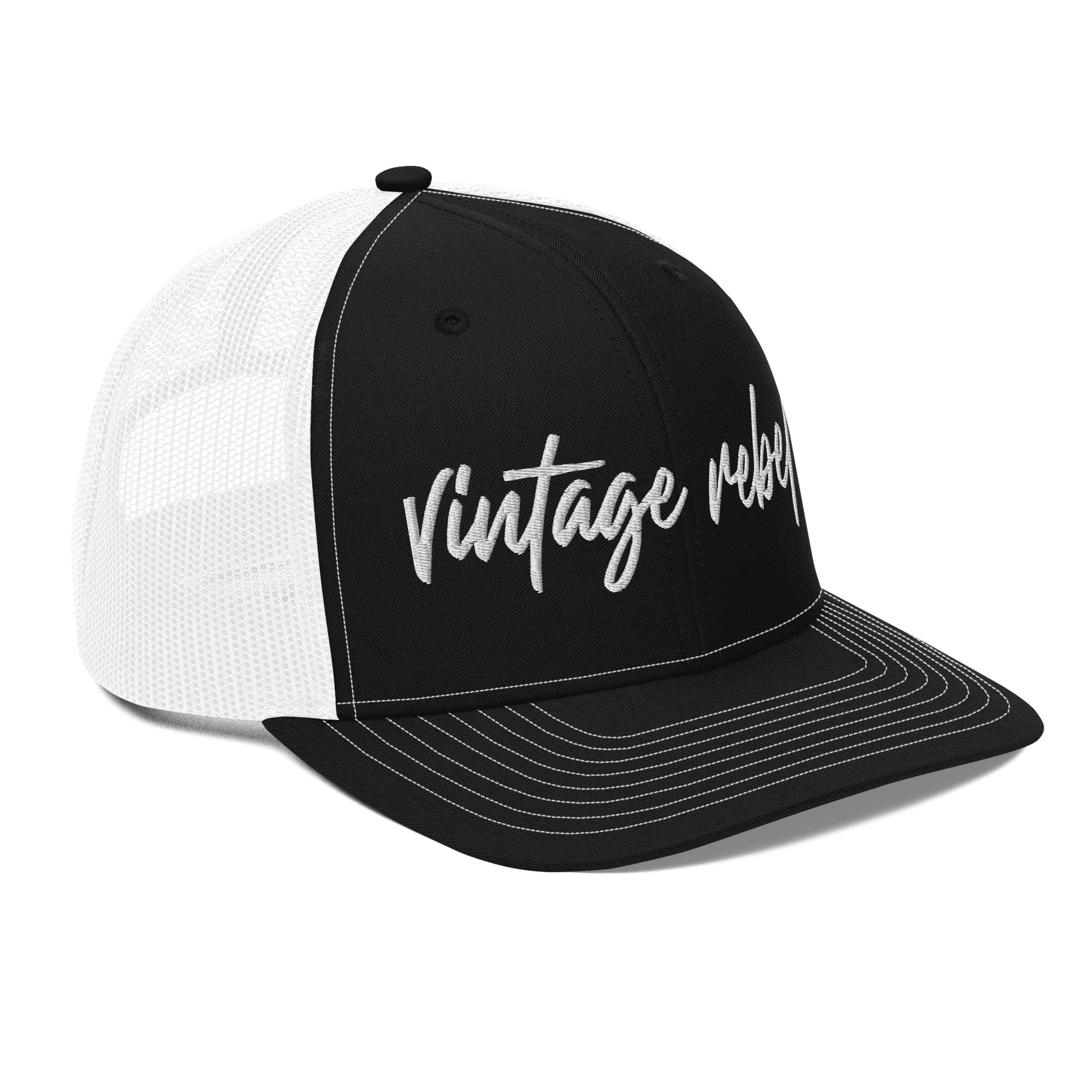 Vintage Rebel trucker cap black