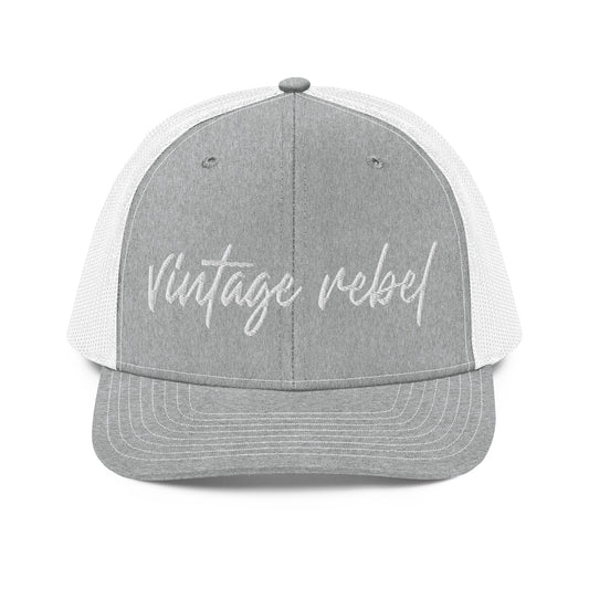 Vintage Rebel trucker cap grey