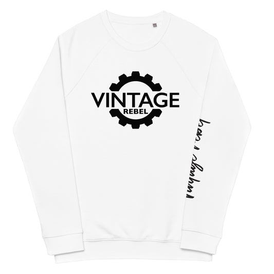 Vintage Rebel raglan sweatshirt white