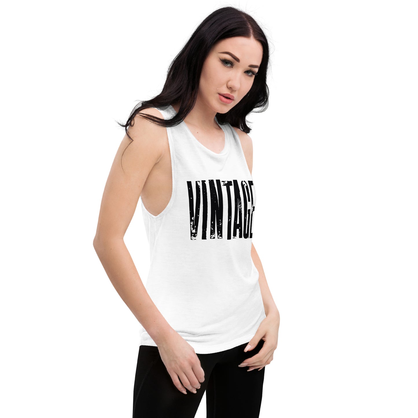 Vintage Distressed Women Muscle Tank