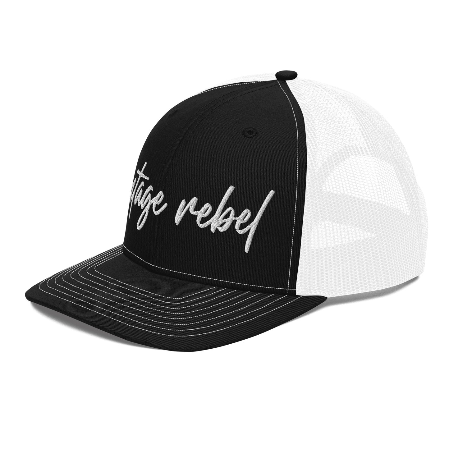 Vintage Rebel trucker cap black