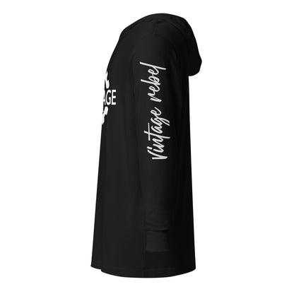 Vintage Rebel hoode long sleeve tee black