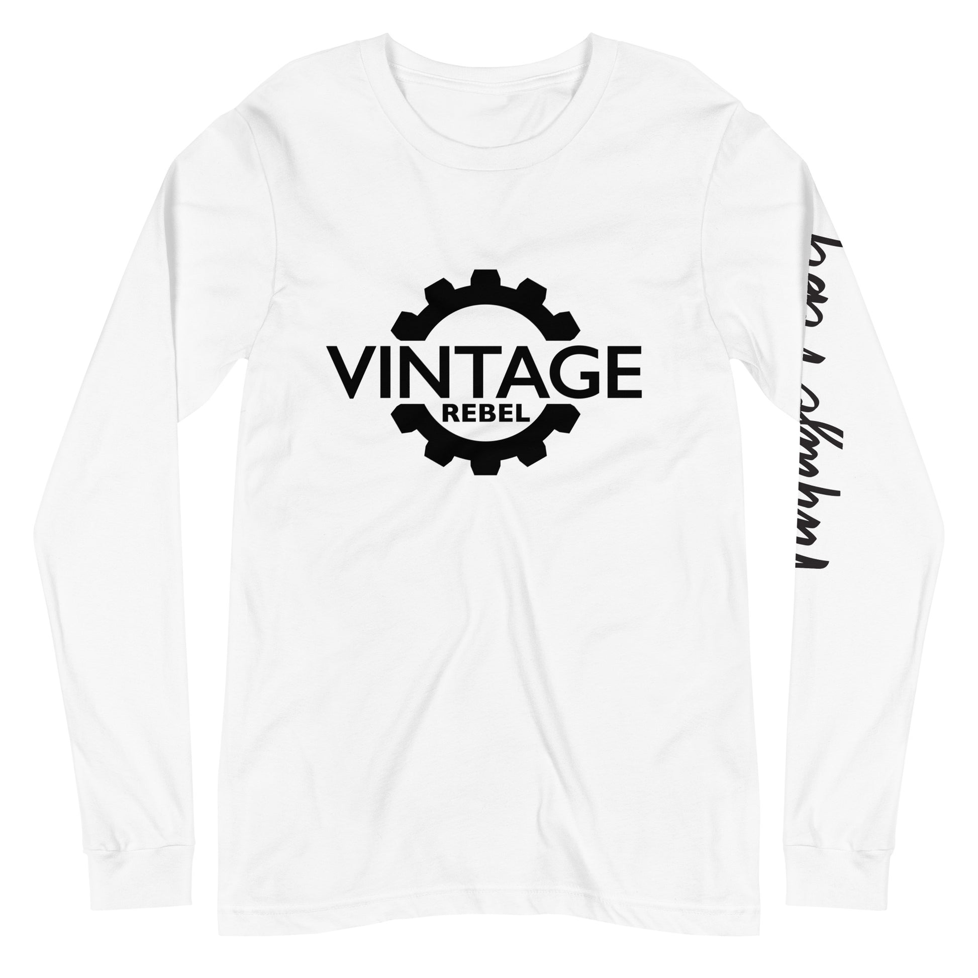 Vintage Rebel long sleeve tee white