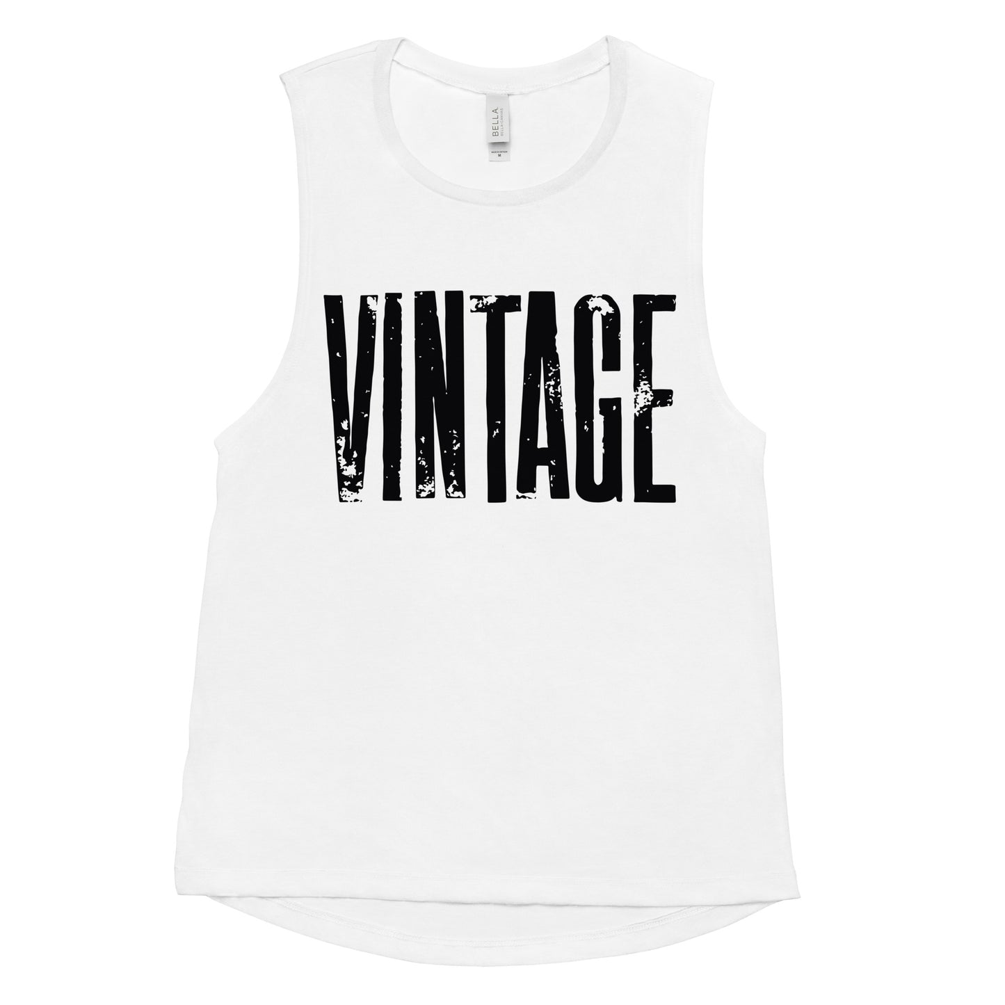 Vintage Distressed Women Muscle Tank