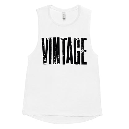 Vintage Distressed Women Muscle Tank