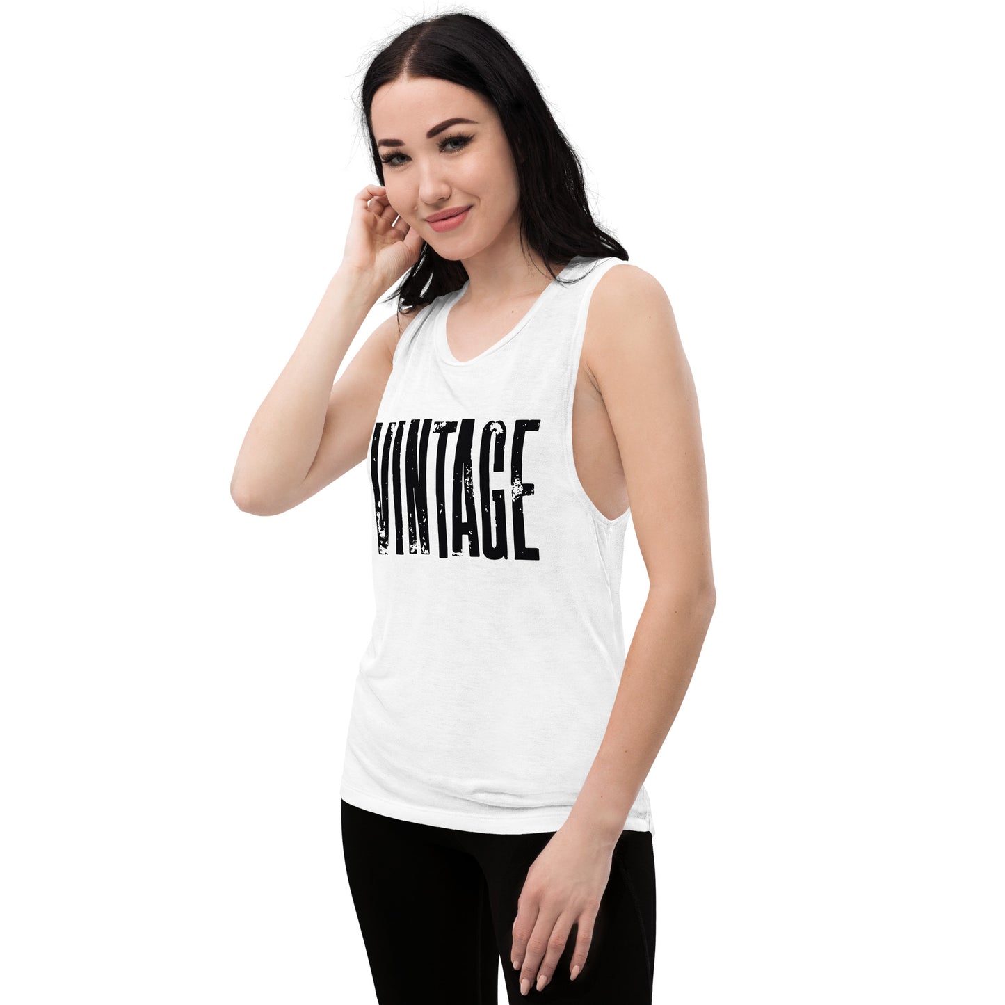 Vintage Distressed Women Muscle Tank